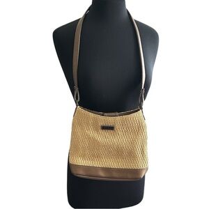 Liz Claiborne Woven Straw Shoulder Bag